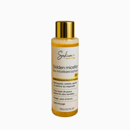 Golden Eau Micellaire Biphasée Naturelle – Sakura Natural Care Tunisie