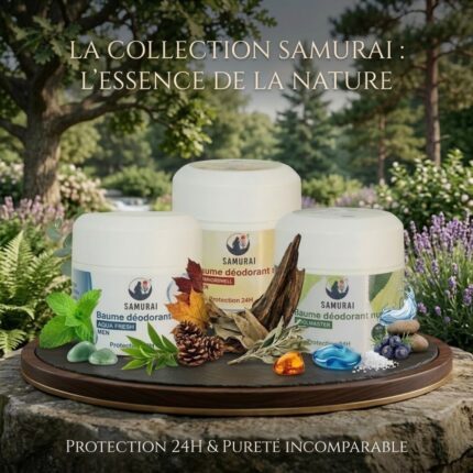 Déodorant baume homme Samurai Sakura Natural Care Tunisie