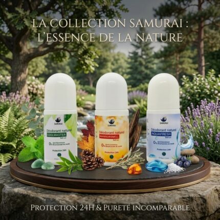 Déodorant roll on homme naturel Samurai Sakura Natural Care Tunisie