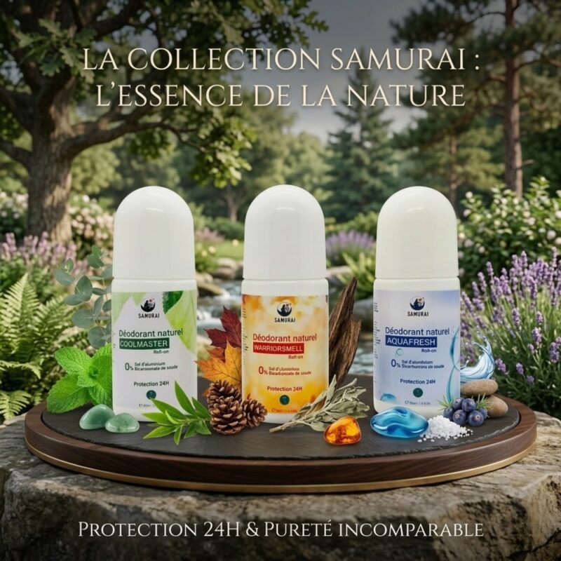 Déodorant roll on homme naturel Samurai Sakura Natural Care Tunisie