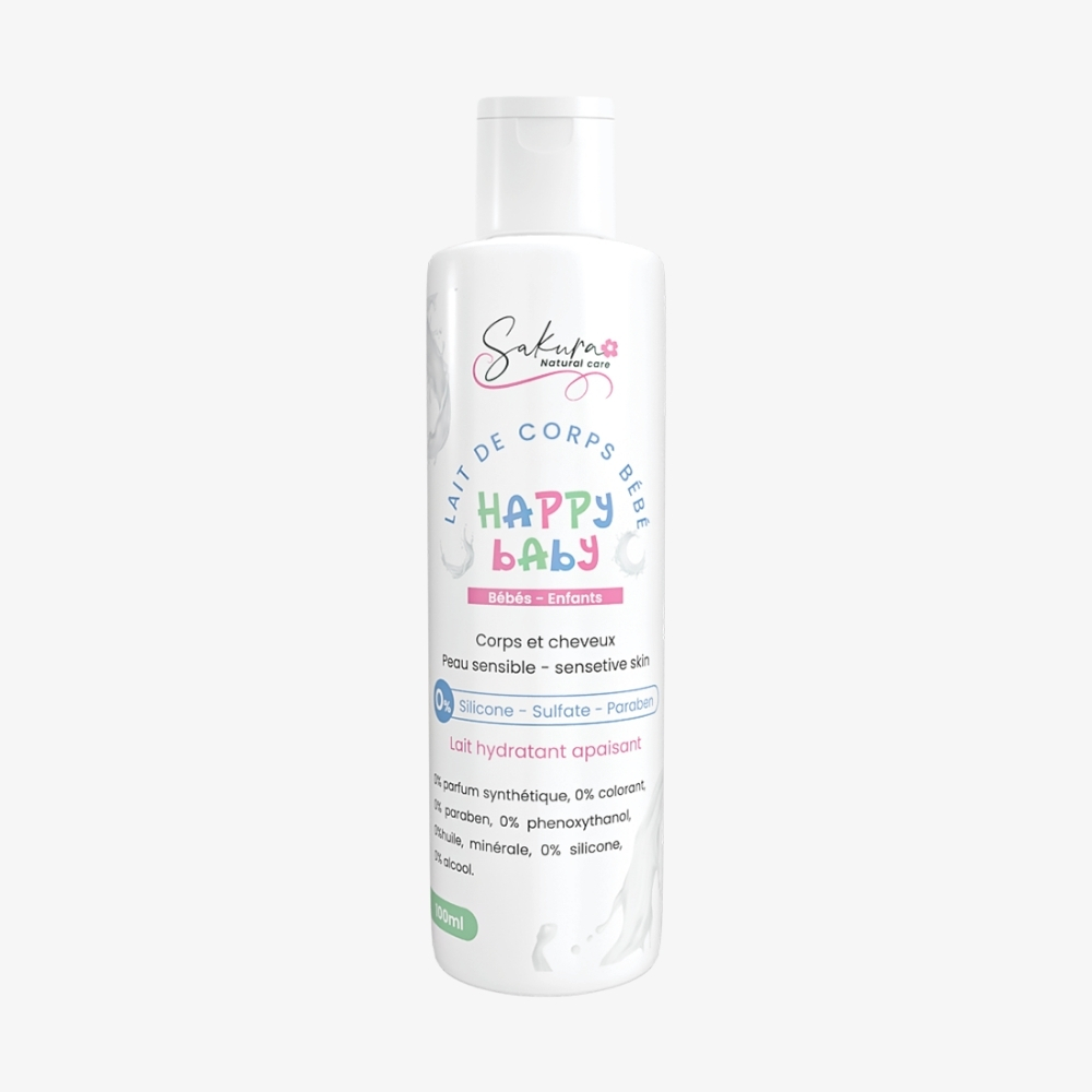 Lait de corps bébé Happy baby Happy Baby – Lait Corporel Bébé Camomille & Amande Douce – Sakura Natural Care