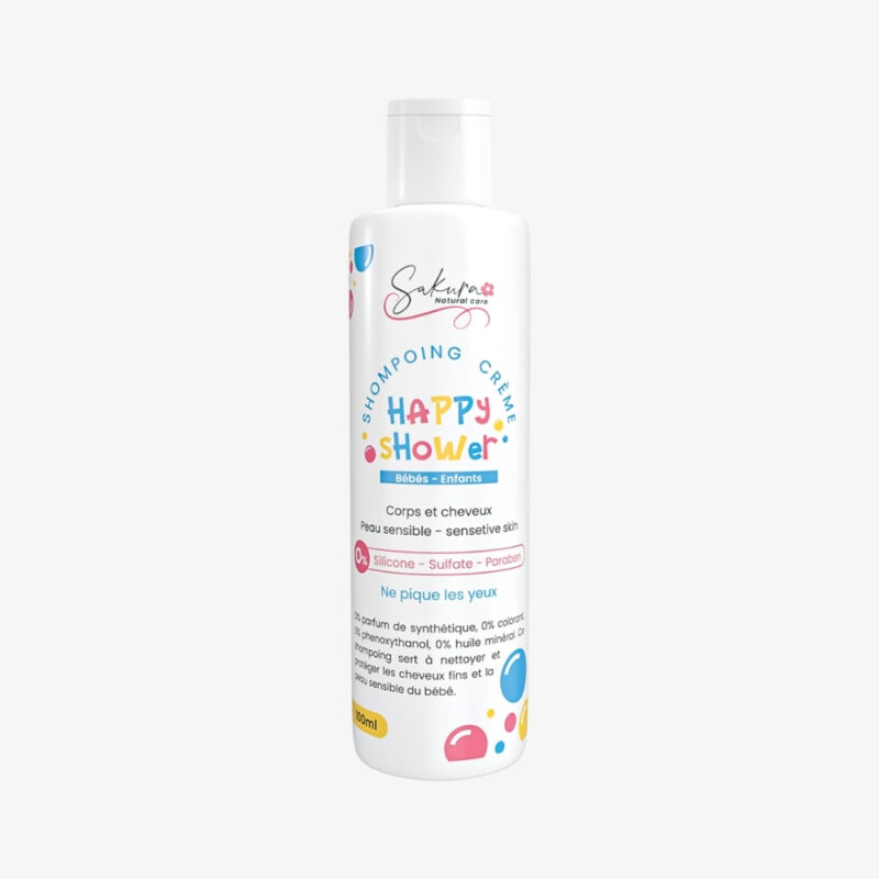 Happy Shower – Shampoing Doux Bébé Camomille & Amande Douce – Sakura Natural Care