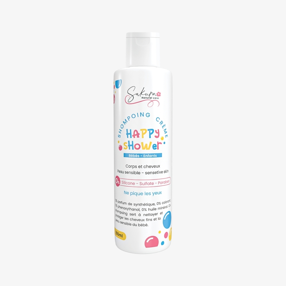 Shompoing Créme Happy Shower Happy Shower – Shampoing Doux Bébé Camomille & Amande Douce – Sakura Natural Care