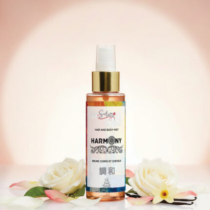 Brume Corporel Harmony – Rose Blanc, Tubéreuse, Citrus, Vanille – Sakura Natural Care